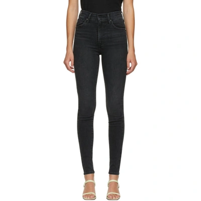 Shop Levi's Black Mile High Super Skinny Jeans In Black Haze