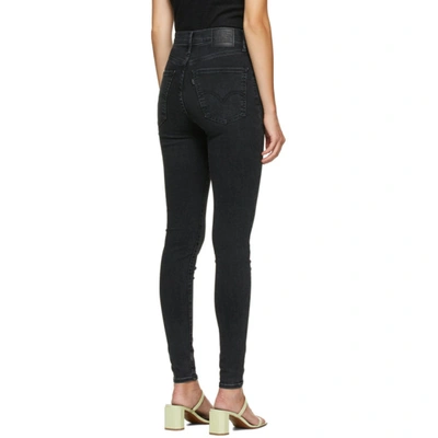Shop Levi's Black Mile High Super Skinny Jeans In Black Haze