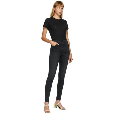 Shop Levi's Black Mile High Super Skinny Jeans In Black Haze