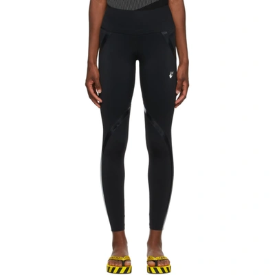 Shop Off-white Black Athleisure Sport Leggings