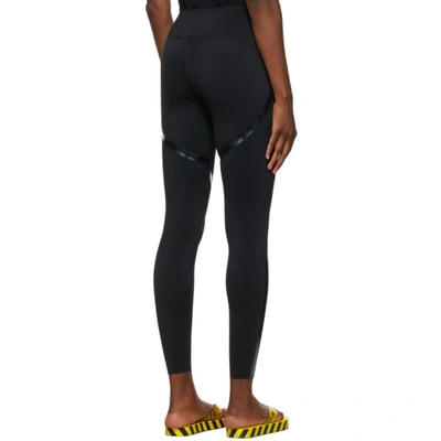 Shop Off-white Black Athleisure Sport Leggings