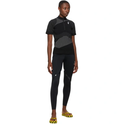 Shop Off-white Black Athleisure Sport Leggings