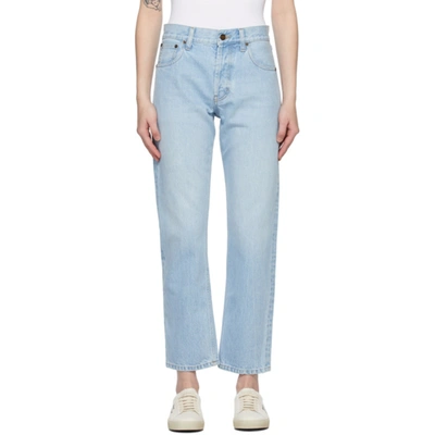 Shop Saint Laurent Blue Authentic Jeans In 4008 Basic Blue