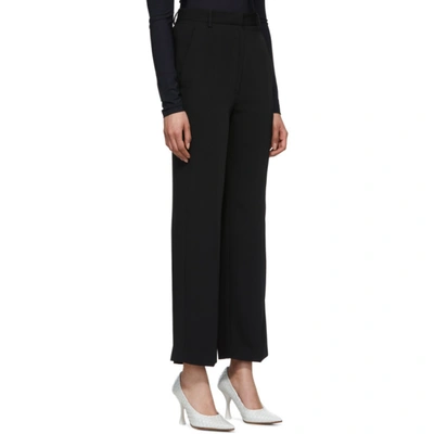 Shop Mm6 Maison Margiela Black Straight High-waist Trousers In 900 Black