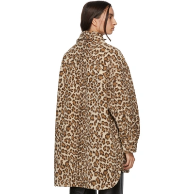 Shop Stand Studio Beige Leopard Sabi Coat In 12100 Leopa