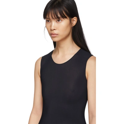 Shop Maison Margiela Black Jersey Sleeveless Bodysuit In 900 Black