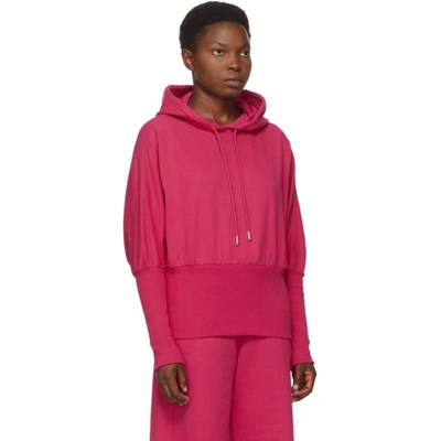 Shop Opening Ceremony Pink Cropped Logo Hoodie In Amethyst