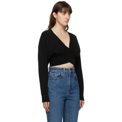 Shop Alexander Wang T Black Wool Twist Sweater In 001 Black