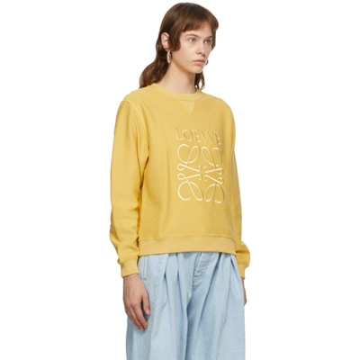 Shop Loewe Yellow Anagram Sweatshirt In 8140 Yellow