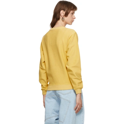 Shop Loewe Yellow Anagram Sweatshirt In 8140 Yellow