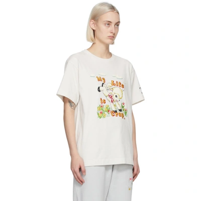 Shop Marc Jacobs Off-white Magda Archer Edition 'my Life Is Crap' T-shirt In 134 Vintwht