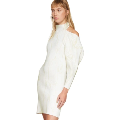 Shop Proenza Schouler Off-white Jacquard Knit Short Dress In 00100 White