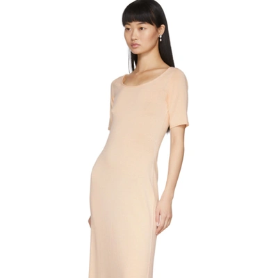 Shop Lemaire Pink Second Skin Dress In 305 Nude