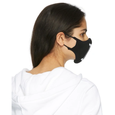 Shop Balmain Black Logo Mask In Eab Blk/wh