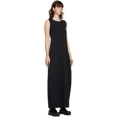 Shop Jil Sander Black Silk Knit Dress In 001 - Black