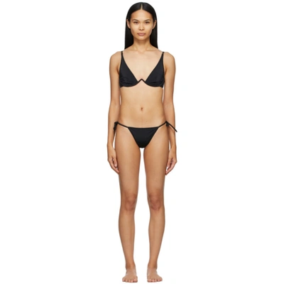 Shop Fendi Reversible Black 'forever ' Bikini In Fogme Black