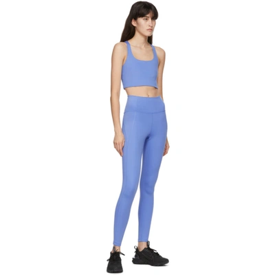 Shop Girlfriend Collective Blue Paloma Sports Bra In Periwinkle