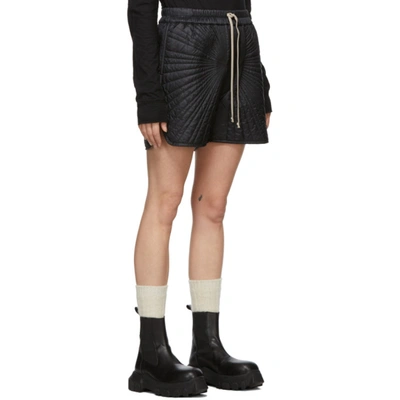 Shop Rick Owens Black Moncler Edition Down Radiance Shorts In 999 Black
