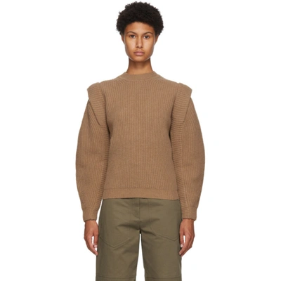 Shop Isabel Marant Brown Cashmere And Wool Bolton Sweater In 50cm Camel