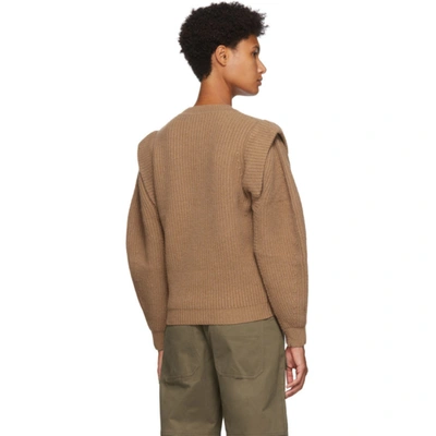 Shop Isabel Marant Brown Cashmere And Wool Bolton Sweater In 50cm Camel