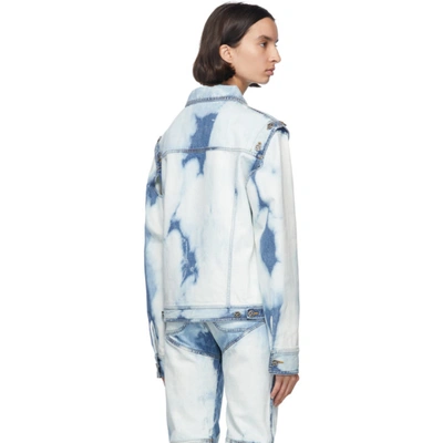 Shop Telfar Blue Bleach Denim Detachable Jacket