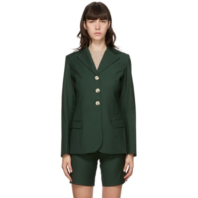 Shop Anna Quan Green Sofia Blazer In Forest