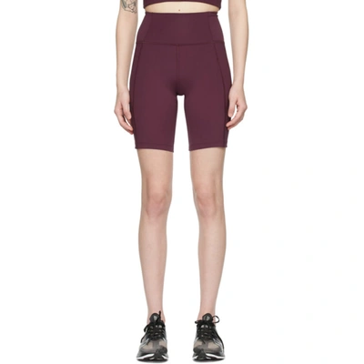 Shop Girlfriend Collective Purple High-rise Bike Shorts In Plum