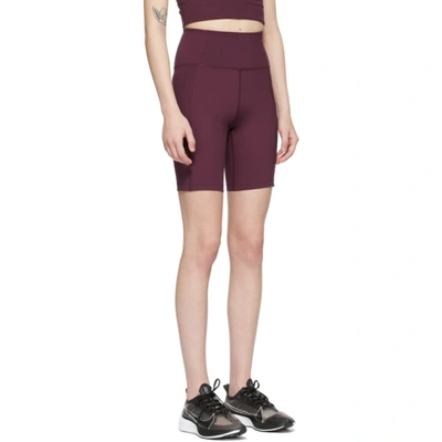 Shop Girlfriend Collective Purple High-rise Bike Shorts In Plum