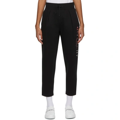 Shop Givenchy Black Slim Jogging Pants In 001 Black
