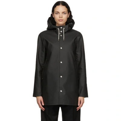 Shop Stutterheim Black Stockholm Raincoat In 1001 Black