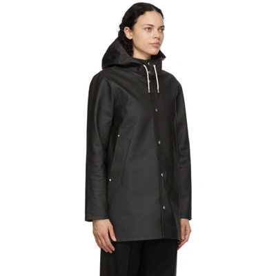 Shop Stutterheim Black Stockholm Raincoat In 1001 Black