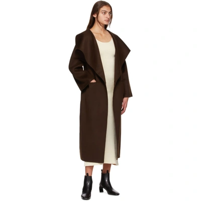 Shop Totême Brown Annecy Coat In 899 Dk Brwn