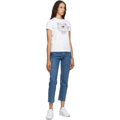 Shop Kenzo White Tiger T-shirt In 01 White