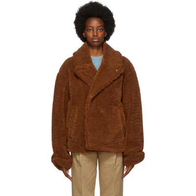 Shop Ader Error Brown Fleece Callcid Jacket