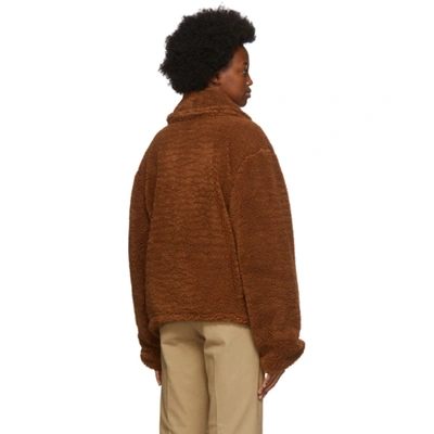 Shop Ader Error Brown Fleece Callcid Jacket