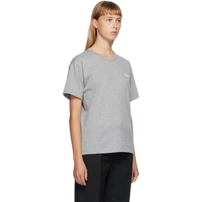 Shop Acne Studios Grey Nash Face T-shirt In X92 Lt Grey