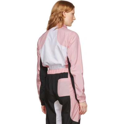 Shop Kirin Pink & White Combo Track Jacket