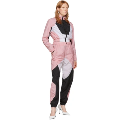 Shop Kirin Pink & White Combo Track Jacket
