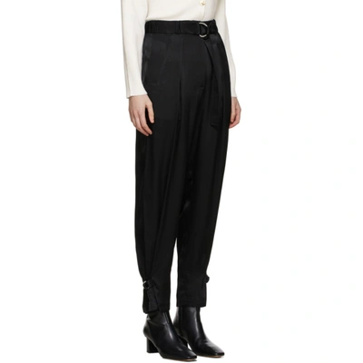 Shop 3.1 Phillip Lim / フィリップ リム Black Satin Track Trousers In Ba001 Black