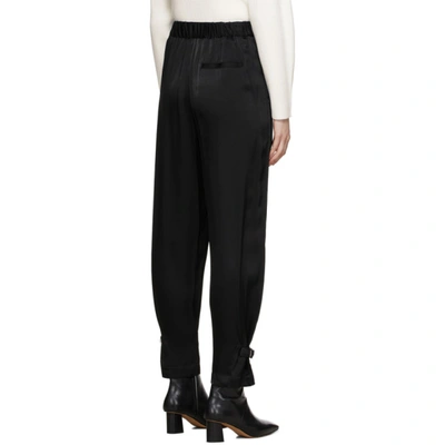 Shop 3.1 Phillip Lim / フィリップ リム Black Satin Track Trousers In Ba001 Black