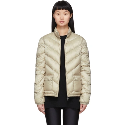 Shop Moncler Taupe Down Lanx Jacket In 20j Champag