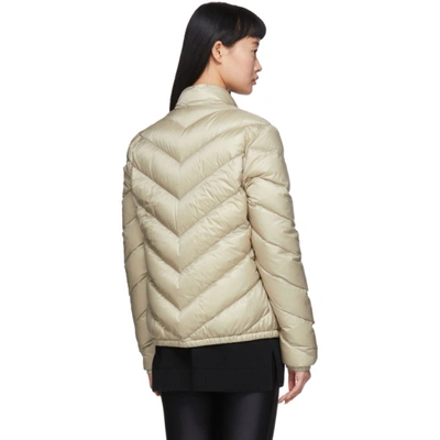 Shop Moncler Taupe Down Lanx Jacket In 20j Champag