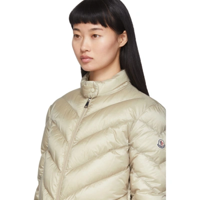 Shop Moncler Taupe Down Lanx Jacket In 20j Champag