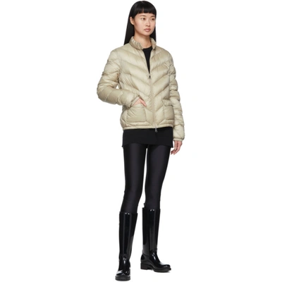 Shop Moncler Taupe Down Lanx Jacket In 20j Champag