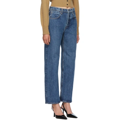 Shop Alexander Wang Blue Mid-rise Skater Jeans In 403 Vintage