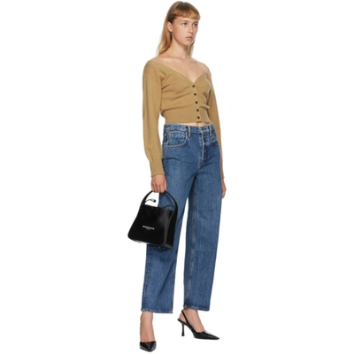 Shop Alexander Wang Blue Mid-rise Skater Jeans In 403 Vintage