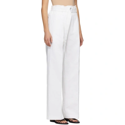 Shop Ann Demeulemeester White Palomar Trousers In 001 White