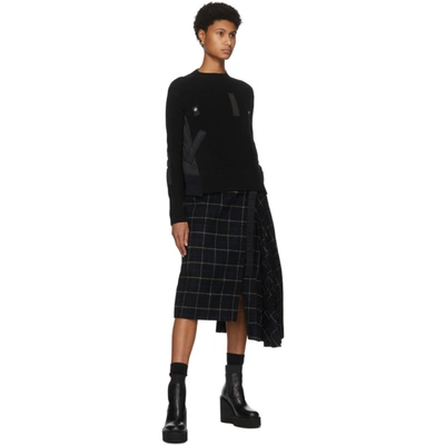 Shop Sacai Black Knit Sweater In 001 Black