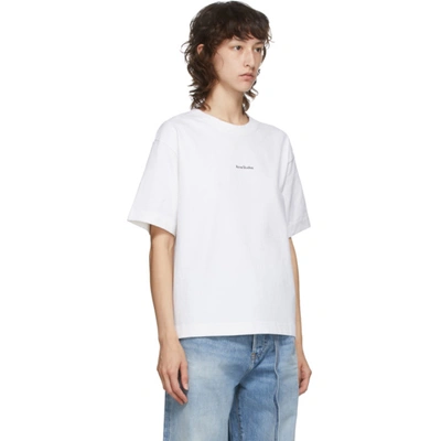 Shop Acne Studios White Logo Print T-shirt