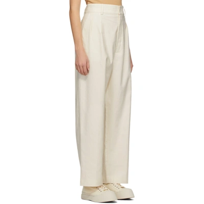 Shop Rika Studios Off-white Diane Trousers In 230 Off Whi